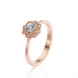 Pierścionek z różowego złota z diamentami AJPZ_143